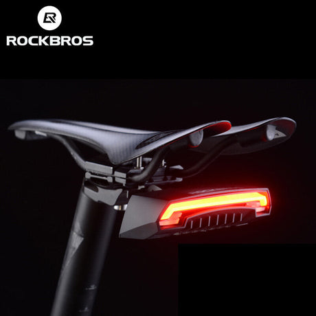 ROCKBROS Bicycle LED Rear Light: Saddle Mount, Remote Control, USB Rechargeable