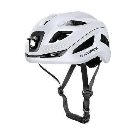 ROCKBROS USB-C Rechargeable Cycling Safety Helmet with Integrated Warning Lights