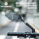 ROCKBROS HD Anti-Glare Bike Mirror for Handlebars, 360° Rotating Safety