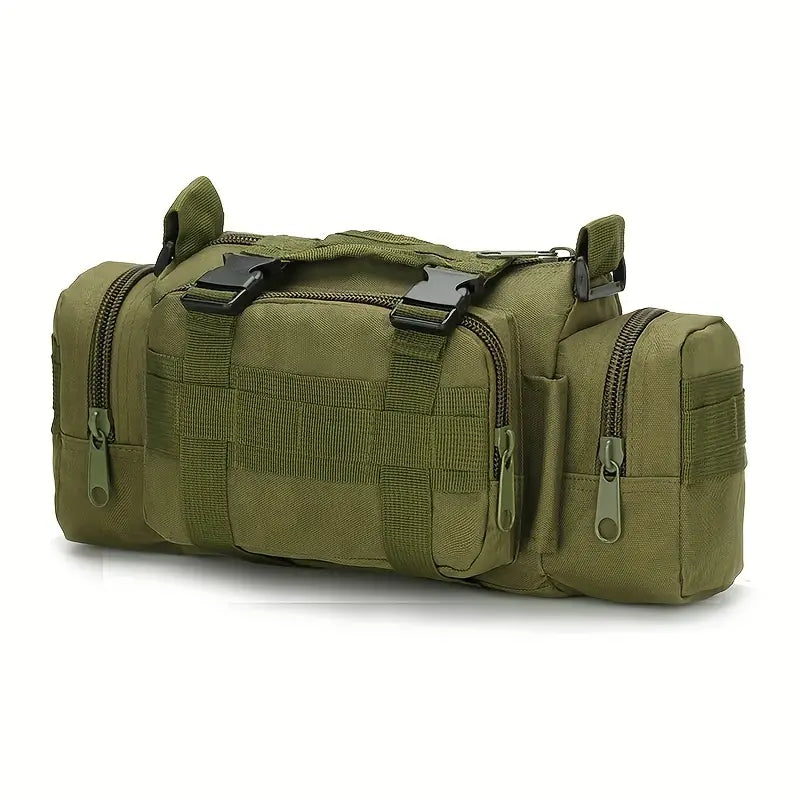 Durable 600D Nylon Crossbody Bag: Adjustable Strap for Outdoor Hiking & Camping
