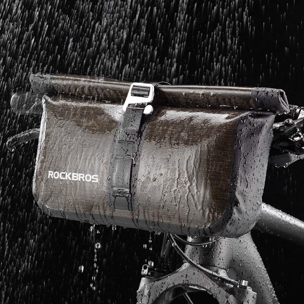 RockBros 100% Waterproof Cycling Handlebar Bag - Large Capacity Bike Front Pouch