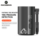 ROCKBROS Portable Electric Tyre Inflator Pump: 150 PSI for Bikes, Motorcycles, Cars
