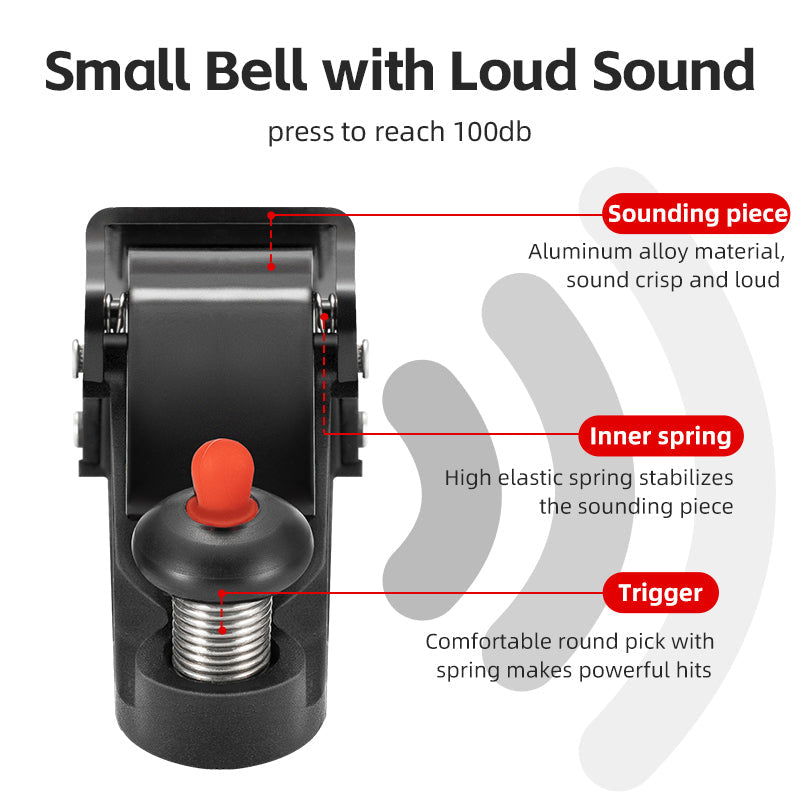 ROCKBROS Mini Hidden Bicycle Bell: Loud 100dB Sound, Discreet Cycling Safety Accessory
