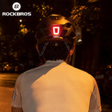ROCKBROS Compact Red USB Rechargeable Helmet Light for Cycling Safety