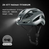 ROCKBROS USB-C Rechargeable Cycling Safety Helmet with Integrated Warning Lights