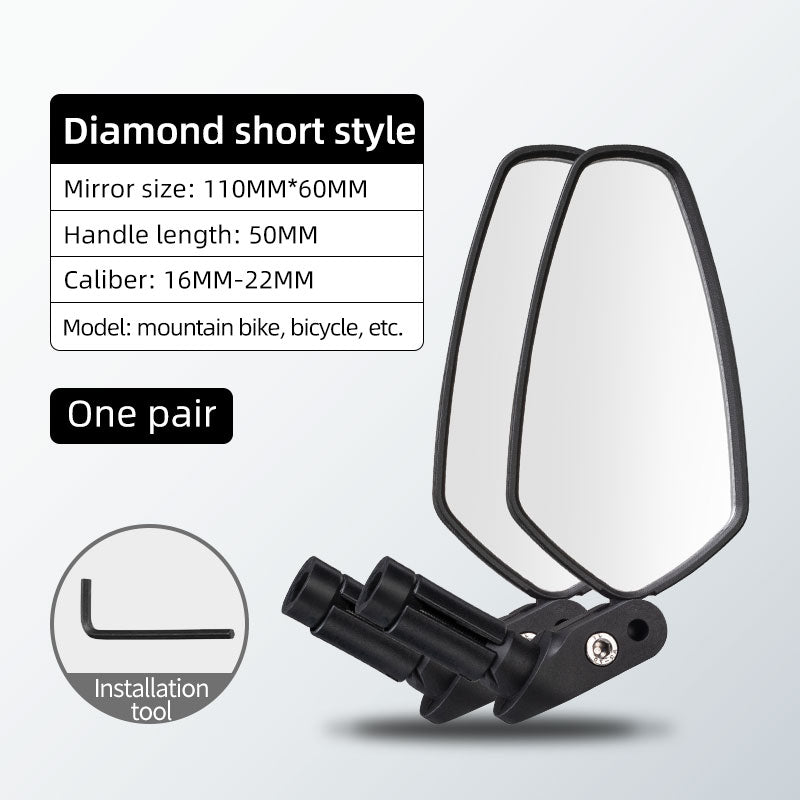 ROCKBROS Bicycle Bar End Mirror: Adjustable HD Cycling Rearview Safety Mirror
