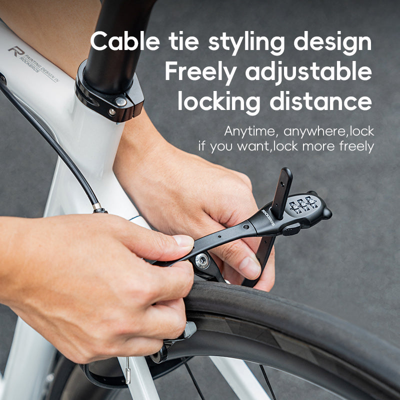 ROCKBROS Compact 3-Digit Password Helmet Lock for Bikes, Scooters, Motorcycles