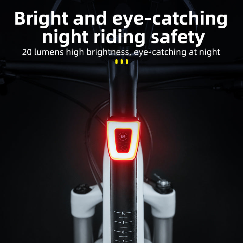 ROCKBROS Compact Red USB Rechargeable Helmet Light for Cycling Safety