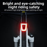 ROCKBROS Compact Red USB Rechargeable Helmet Light for Cycling Safety