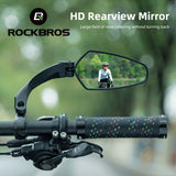 ROCKBROS 360° Adjustable HD Convex Bike Handlebar Rear View Mirror