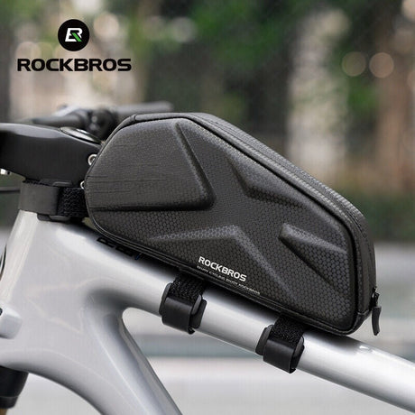 ROCKBROS 1.4L Cycling Top Tube Frame Bag Waterproof Hard Shell Bike Storage