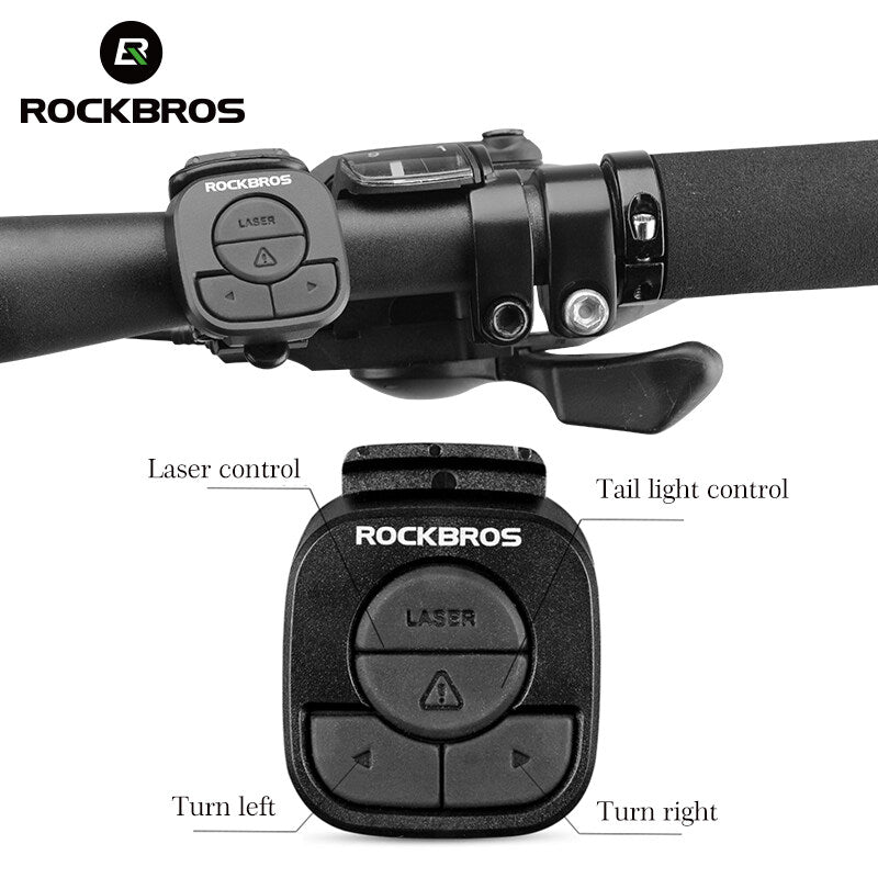 ROCKBROS Bicycle LED Rear Light: Saddle Mount, Remote Control, USB Rechargeable