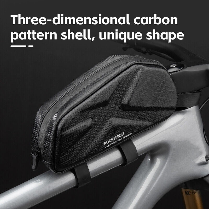 ROCKBROS 1.4L Cycling Top Tube Frame Bag Waterproof Hard Shell Bike Storage