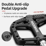 ROCKBROS Extra Large Nylon Bike Pedals: Anti-Skid Grip, Sealed DU Bearings