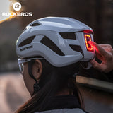 ROCKBROS USB-C Rechargeable Cycling Safety Helmet with Integrated Warning Lights