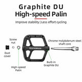 ROCKBROS Extra Large Nylon Bike Pedals: Anti-Skid Grip, Sealed DU Bearings