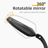 ROCKBROS 360° Adjustable HD Convex Bike Handlebar Rear View Mirror