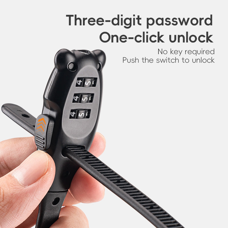 ROCKBROS Compact 3-Digit Password Helmet Lock for Bikes, Scooters, Motorcycles