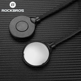 ROCKBROS Flexible Bicycle Handlebar Rearview Mirror - Adjustable 360° Wide Angle Safety Convex Mirror