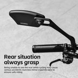ROCKBROS 360° Rotatable Bicycle Handlebar Mirror for Enhanced Cycling Safety