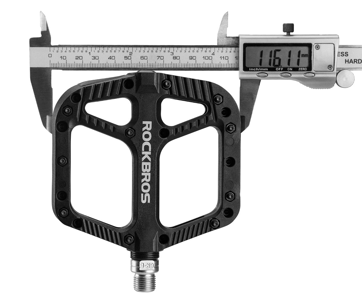 ROCKBROS Extra Large Nylon Bike Pedals: Anti-Skid Grip, Sealed DU Bearings