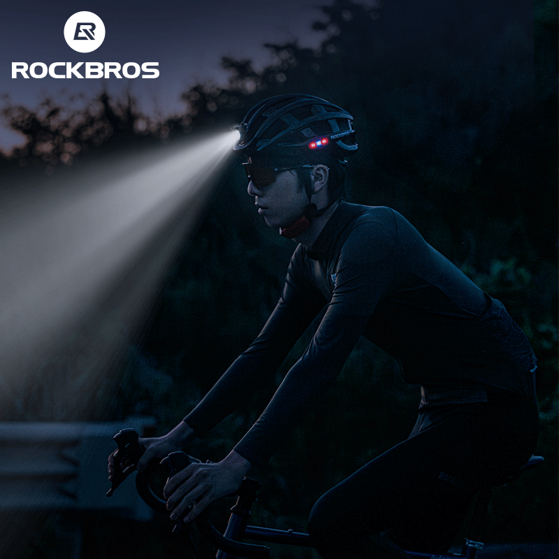 ROCKBROS Ultralight Cycling Helmet with USB Rechargeable LED Safety Light