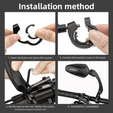ROCKBROS 360° Adjustable HD Convex Bike Handlebar Rear View Mirror