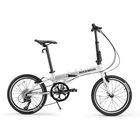 ROCKBROS MBS 20-inch Aluminium Alloy Folding Bike, 8-Speed V-Brake System