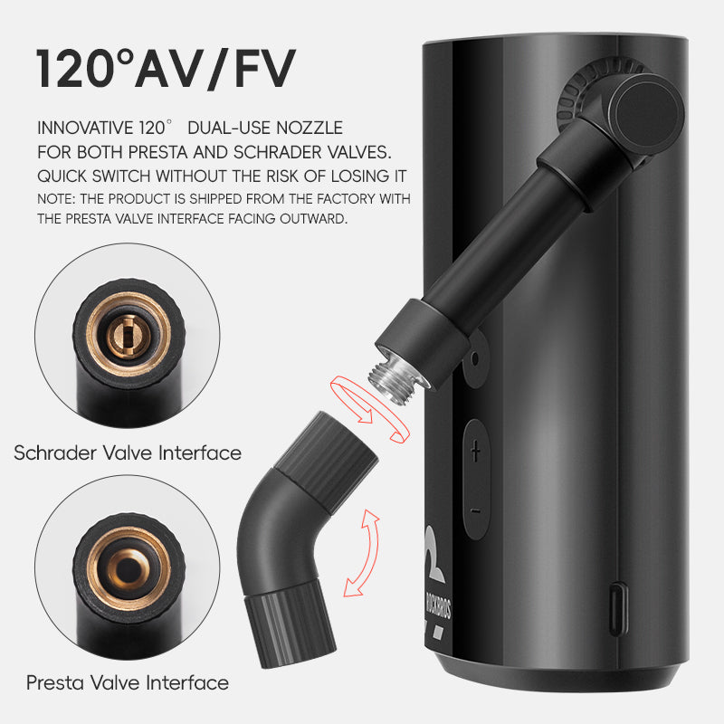 ROCKBROS Portable Electric Tyre Inflator Pump: 150 PSI for Bikes, Motorcycles, Cars