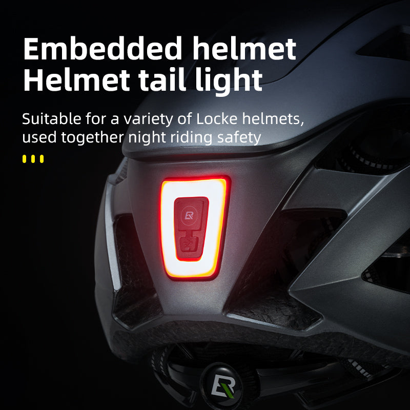 ROCKBROS Compact Red USB Rechargeable Helmet Light for Cycling Safety