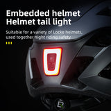 ROCKBROS Compact Red USB Rechargeable Helmet Light for Cycling Safety