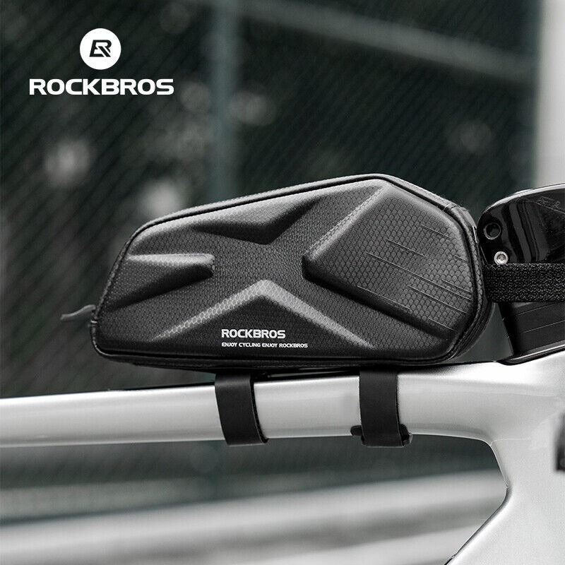 ROCKBROS 1.4L Cycling Top Tube Frame Bag Waterproof Hard Shell Bike Storage