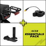 ACE Electric Bike Essential Accessory Kit: Cargo Rack, Thumb Throttle, Foot Pegs