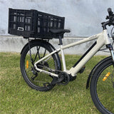 Azur Large Fold-Down Bicycle Cargo Basket - Black, 70 Litre Capacity