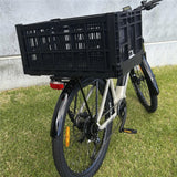 Azur Large Fold-Down Bicycle Cargo Basket - Black, 70 Litre Capacity