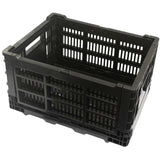 Azur Small Black Fold-Down Bicycle Cargo Basket - 25L Capacity, Easy Install