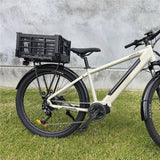 Azur Small Black Fold-Down Bicycle Cargo Basket - 25L Capacity, Easy Install