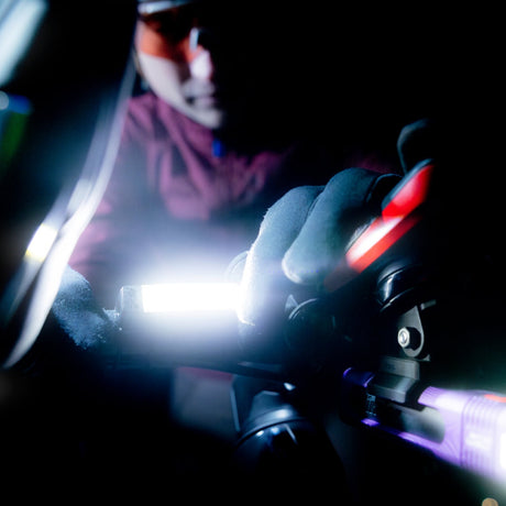 Knog Plus Front Bike Light - Bright, Wearable, USB Rechargeable Cycling Safety
