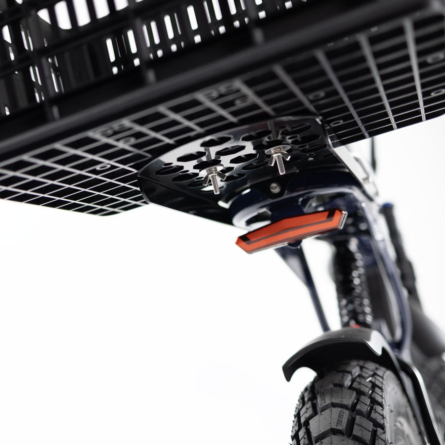 Durable Recycled E-Bike Rear Rack Crate Basket for Secure Cargo Storage