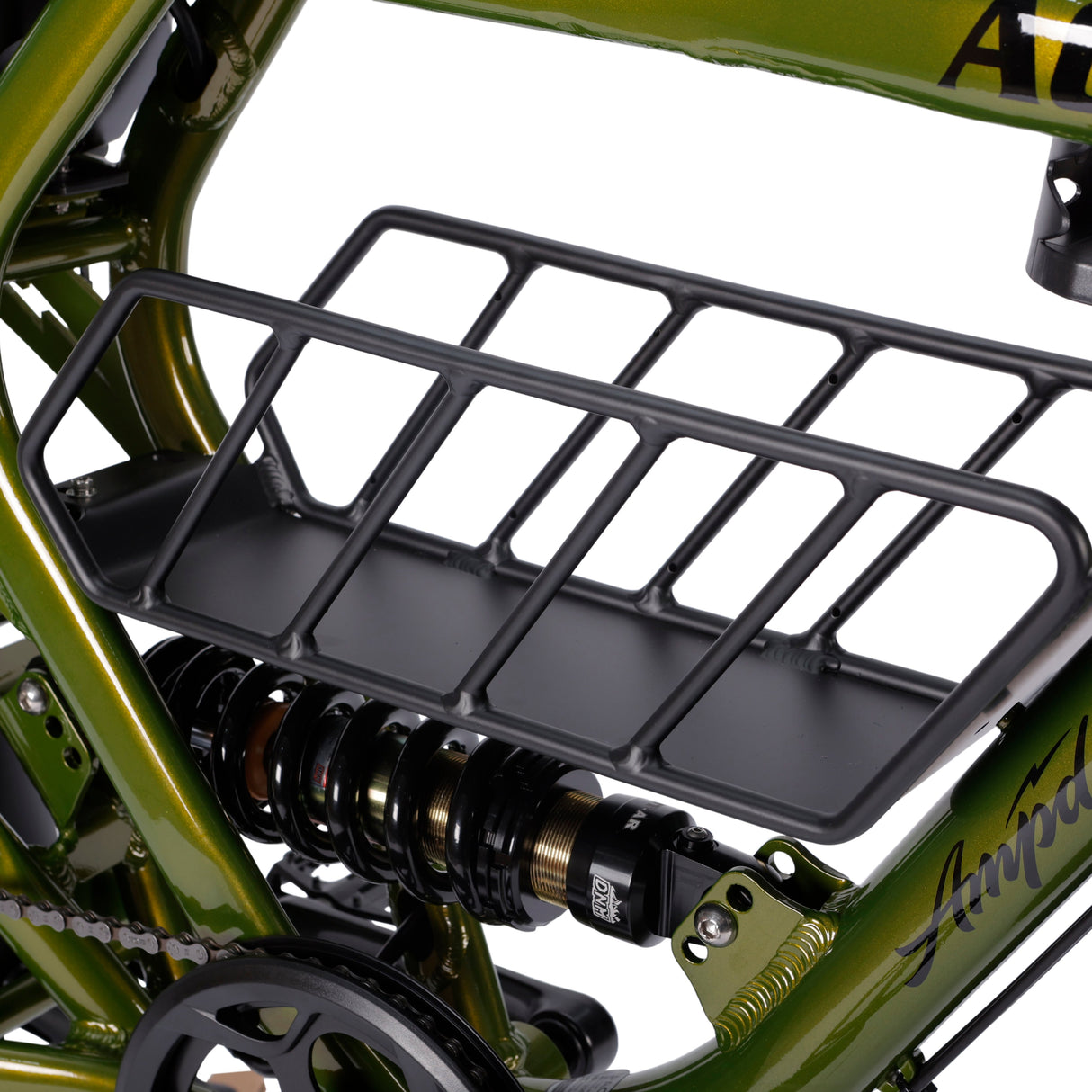 Durable Matte Black Aluminium Frame Mounted Cargo Basket for ACE Electric Bikes