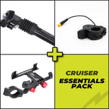Cruiser Bike Essentials Pack: Suspension Seat Post, Thumb Throttle, Phone Holder Upgrade
