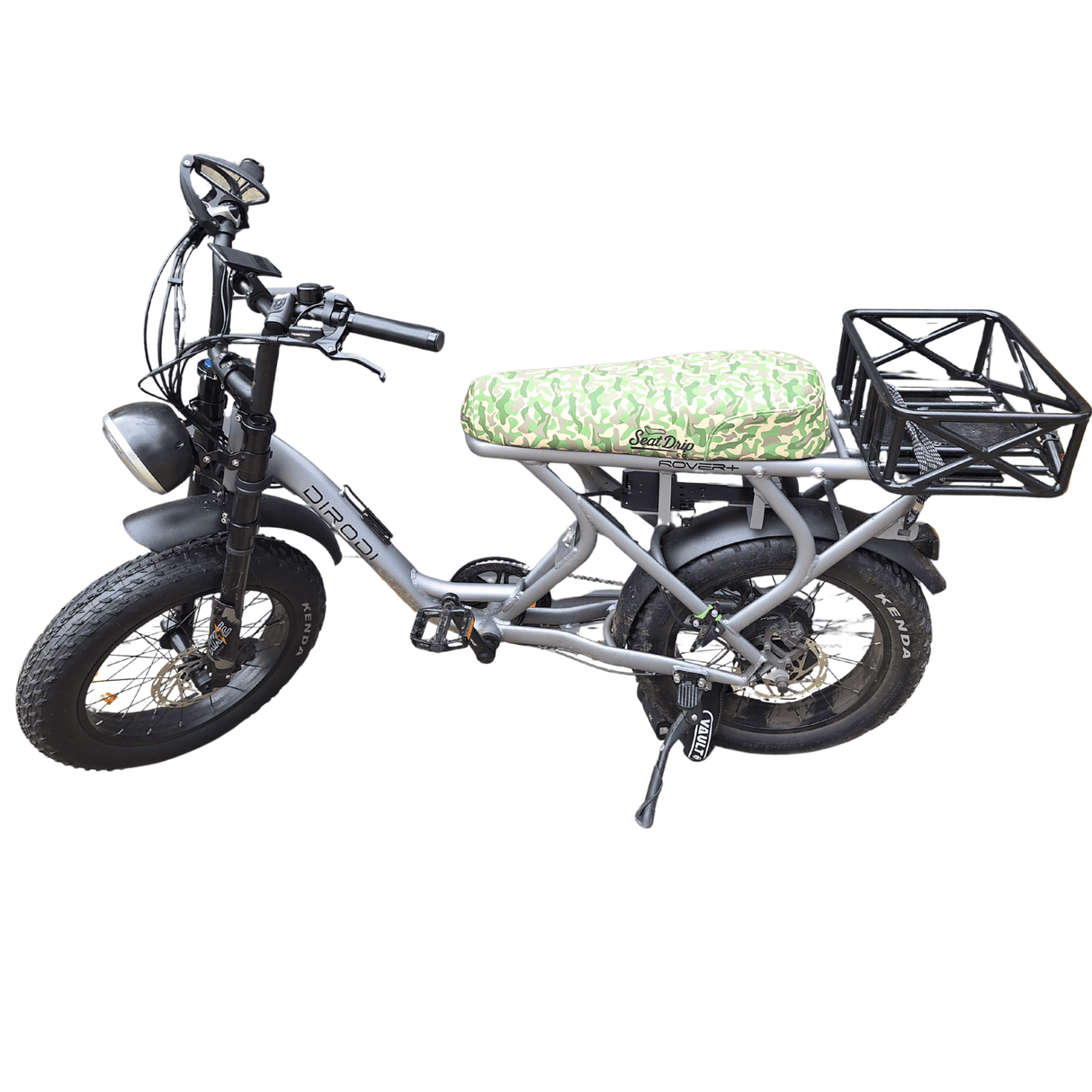 Camo Stealth E-Bike Seat Cover: Waterproof, UV-Protected, Durable Urban Camouflage
