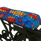 Vibrant Comic Blast E-Bike Seat Cover for Popular Models