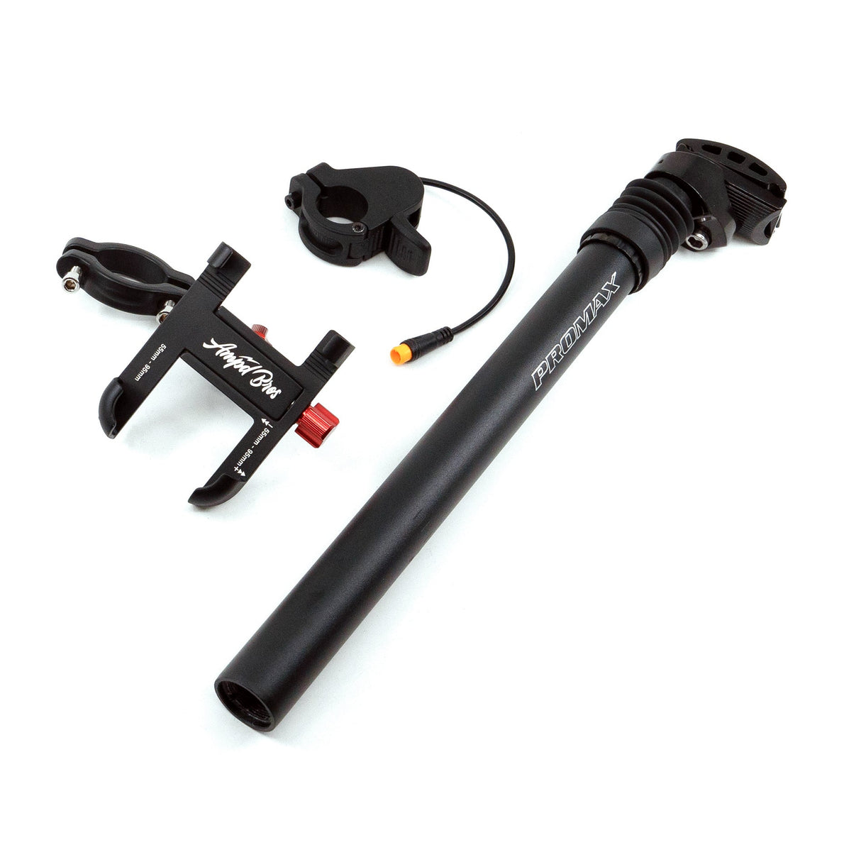 Cruiser Bike Essentials Pack: Suspension Seat Post, Thumb Throttle, Phone Holder Upgrade