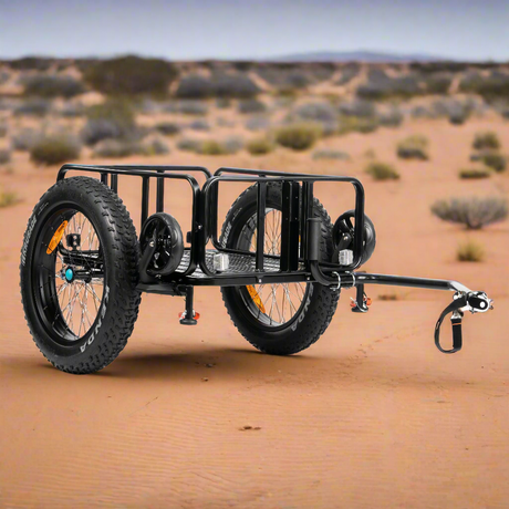 Ampd Bros Deluxe Cargo Bike Trailer - All-Terrain Heavy Duty Fat Tyre Hauler