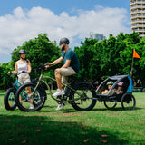 Ampd Bros Deluxe Kids Bike Trailer Pram | Suspension, Single/Double, Jogger Wheel