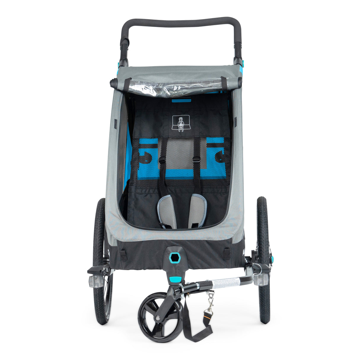 Ampd Bros Deluxe Kids Bike Trailer Pram | Suspension, Single/Double, Jogger Wheel