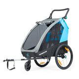 Ampd Bros Deluxe Kids Bike Trailer Pram | Suspension, Single/Double, Jogger Wheel