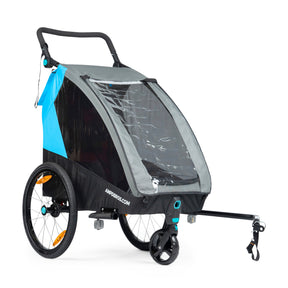 Ampd Bros Deluxe Kids Bike Trailer Pram | Suspension, Single/Double, Jogger Wheel