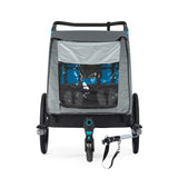 Ampd Bros Deluxe Kids Bike Trailer Pram | Suspension, Single/Double, Jogger Wheel